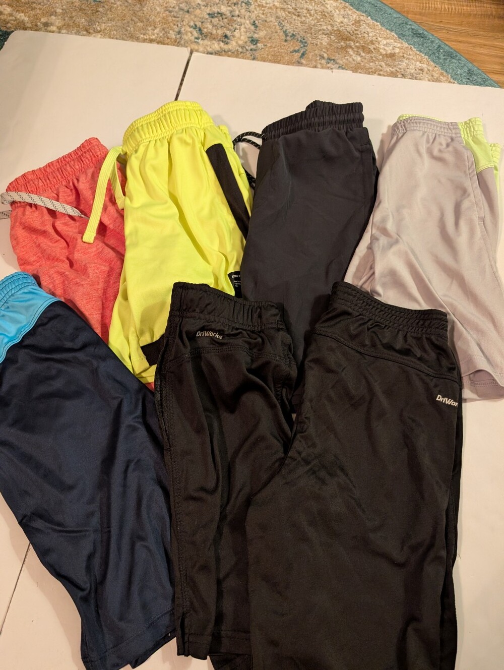 Kids Black Athletic, Swim Shorts - 7 Pair